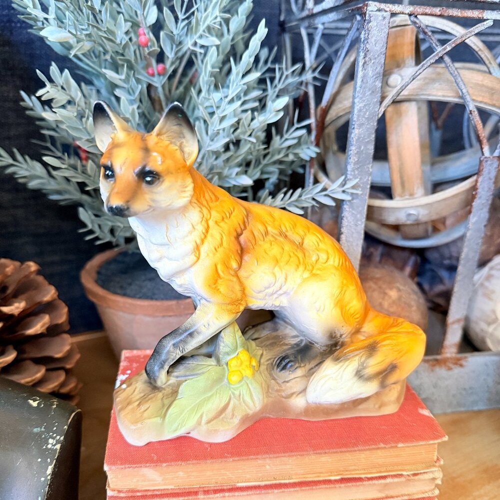 Vintage Porcelain Fox Figurine made in Japan